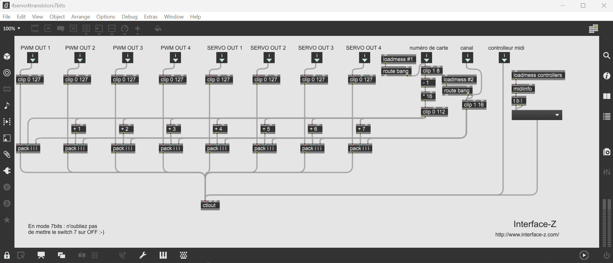 4servo4transistors7bits