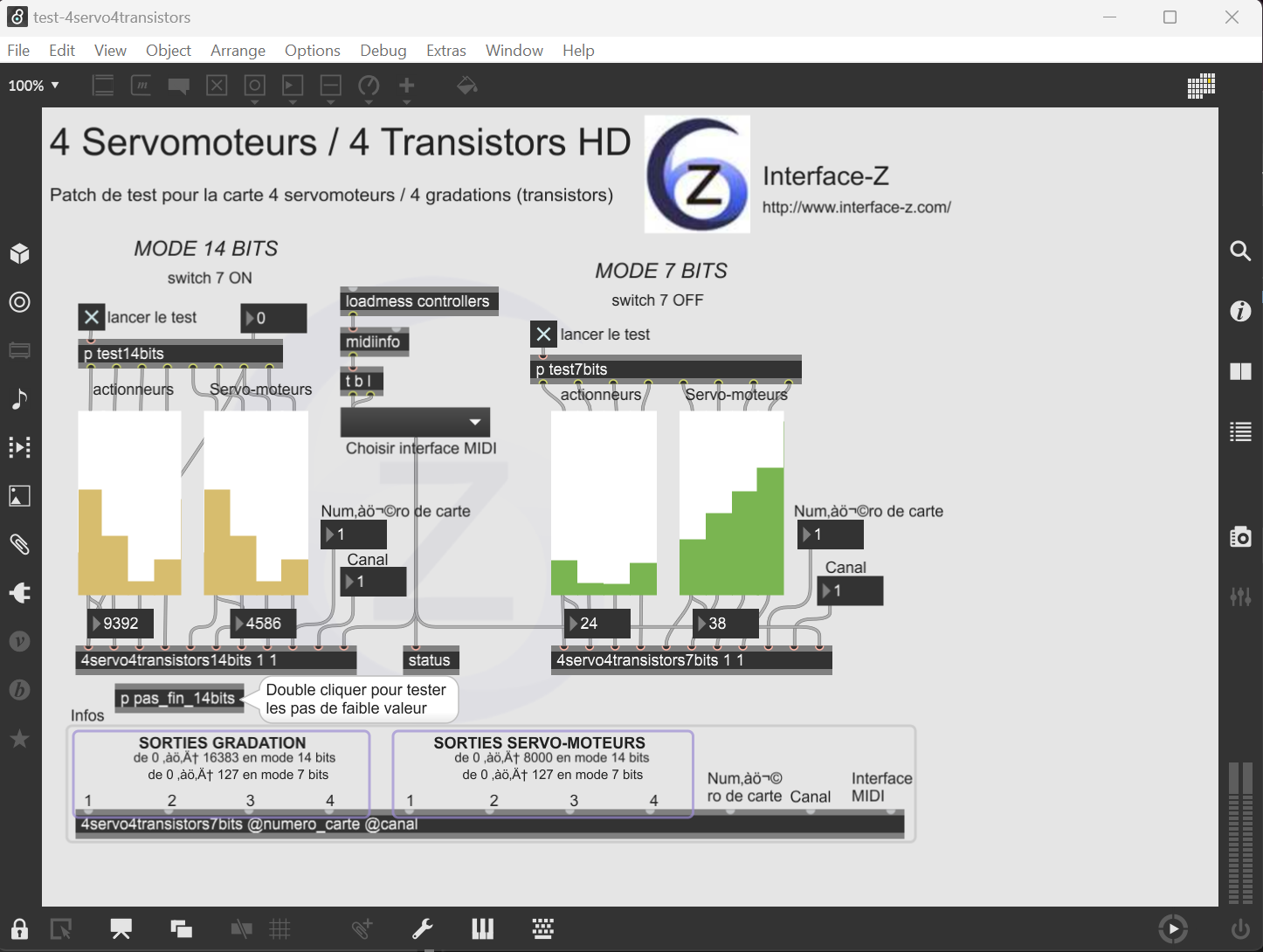 test-4servo4transistors